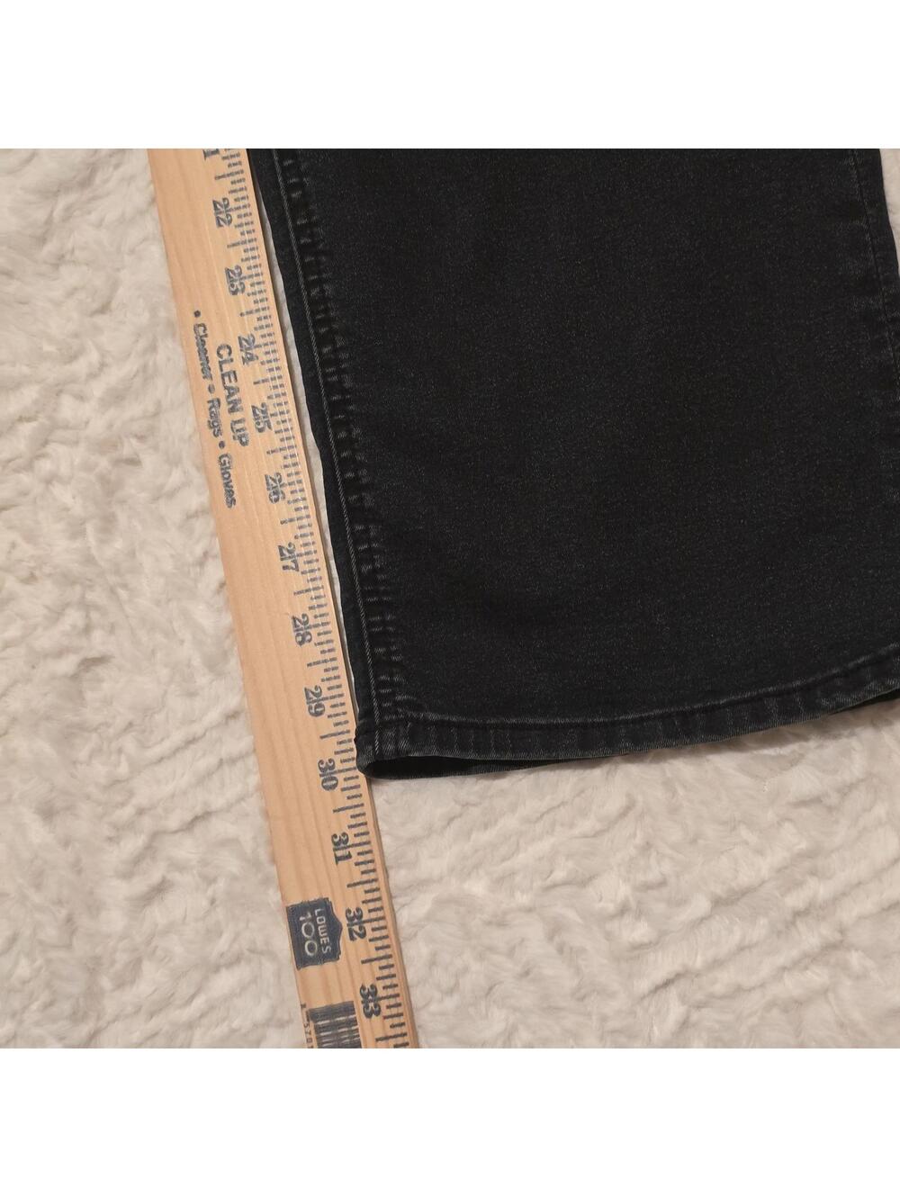 Buffalo David Bitton Black Moto Skinny Jeans Coated Stretch Biker Pants W36 L30 - Picture 8 of 9